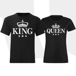 ZESTAW KOSZULKI DLA PAR KING QUEEN T-SHIRT PARY