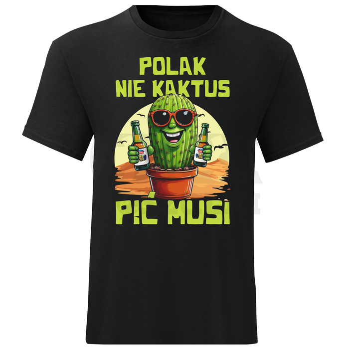 KOSZULKA MĘSKA POLAK NIE KAKTUS ROZ M