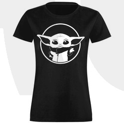 KOSZULKA DAMSKA BABY YODA GROGU MANDALORIAN STAR WARS