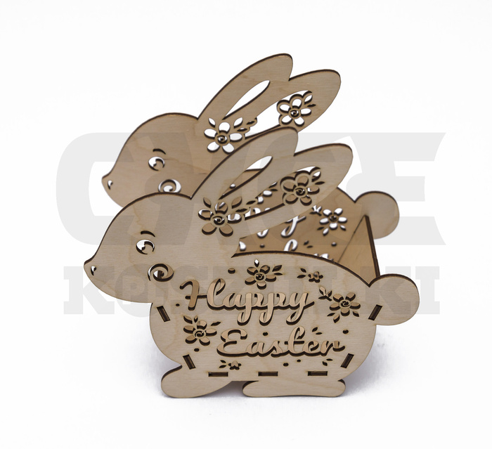 PUDEŁECZKO DUŻE WIELANOCNE DREWNIANE DEKORACJA