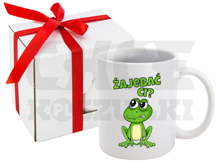 KUBEK ŚMIESZNY NA PREZENT ZAJEBAĆ CI ŻABA