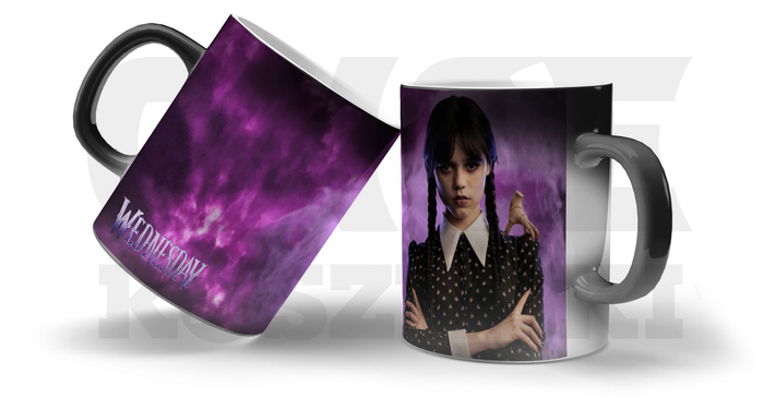KUBEK MAGICZNY Z NADRUKIEM WEDNESDAY ADDAMS SERIAL PREZENT