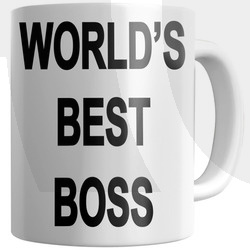 KUBEK z nadrukiem WORLD S BEST BOSS THE OFFICE