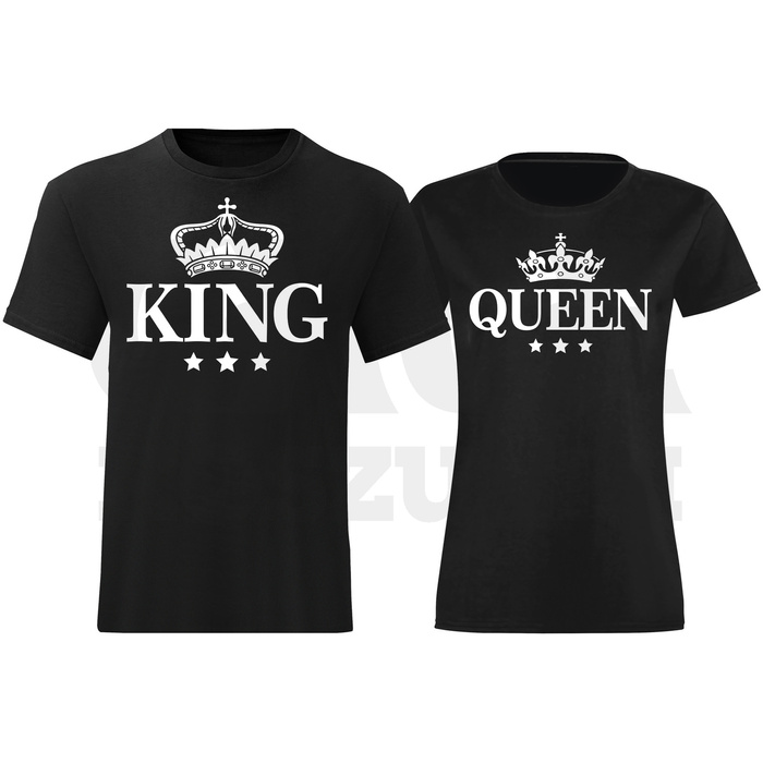 ZESTAW KOSZULKI DLA PAR KING QUEEN T-SHIRT PARY