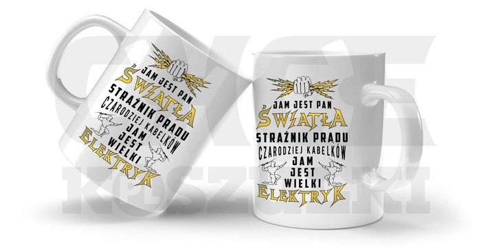 KUBEK DLA ELEKTRYKA PAN ŚWIATŁA NA PREZENT UPOMINEK
