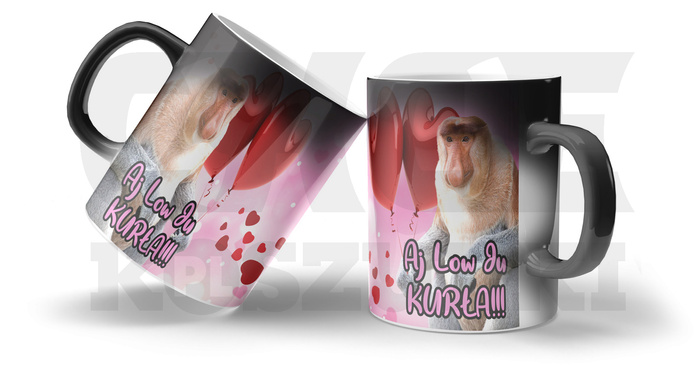 MAGICZNY KUBEK NOSACZ AJ LOVE YOU KURŁA ŚMIESZNY