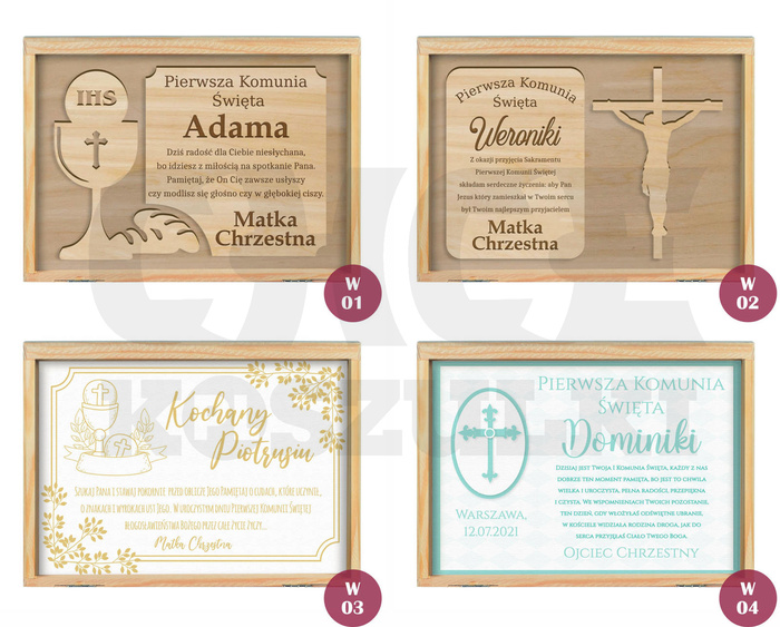PISMO ŚWIĘTE W PUDEŁKU PAMIĄTKA KOMUNIA CHRZEST (małe)