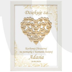 RAMKA PODZIĘKOWANIE DLA CHZESTNYCH KOMUNIA PREZENT