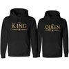 ZESTAW BLUZ DLA PAR KING QUEEN ZŁOTY NAPIS NA PREZENT