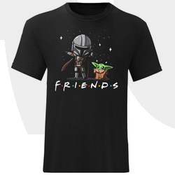 KOSZULKA MĘSKA MANDALORIAN YODA FRIENDS