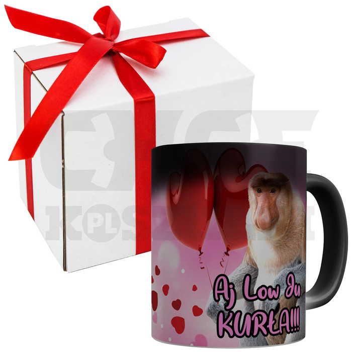 MAGICZNY KUBEK NOSACZ AJ LOVE YOU KURŁA ŚMIESZNY