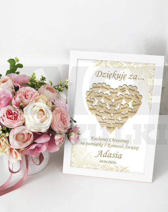 RAMKA PODZIĘKOWANIE DLA CHZESTNYCH KOMUNIA PREZENT