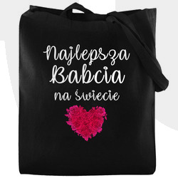 TORBA CZARNA DLA BABCI DZIEŃ BABCI NA PREZENT B3