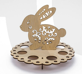 PUDEŁECZKO DUŻE WIELANOCNE DREWNIANE DEKORACJA