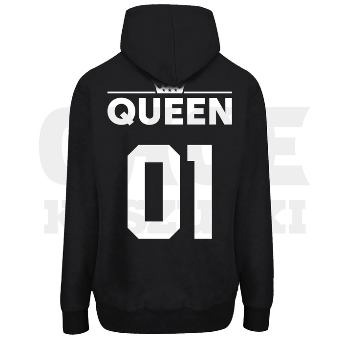 ZESTAW BLUZ DLA PAR KING QUEEN BLUZY NADRUK PLECY PARY NA PREZENT