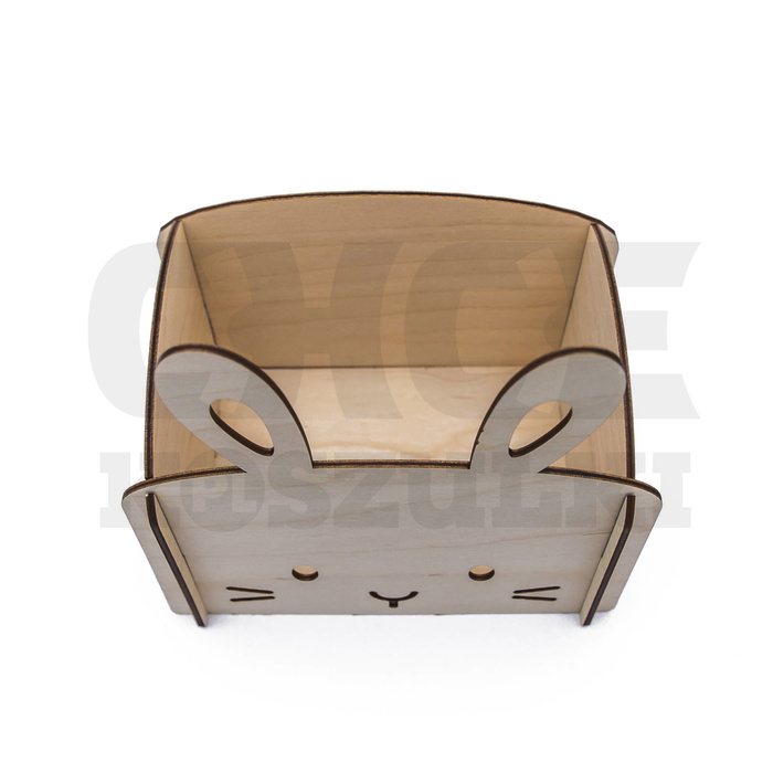 PUDEŁECZKO DUŻE WIELANOCNE DREWNIANE DEKORACJA