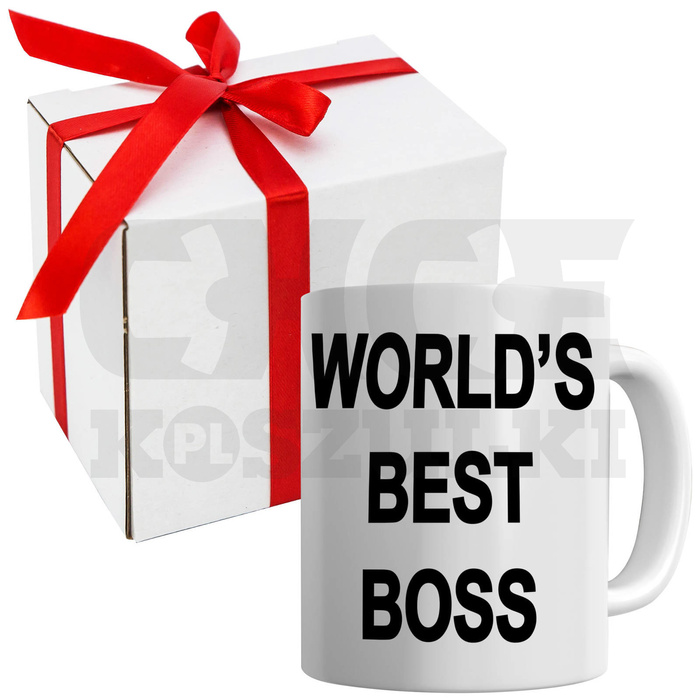 KUBEK z nadrukiem WORLD S BEST BOSS THE OFFICE